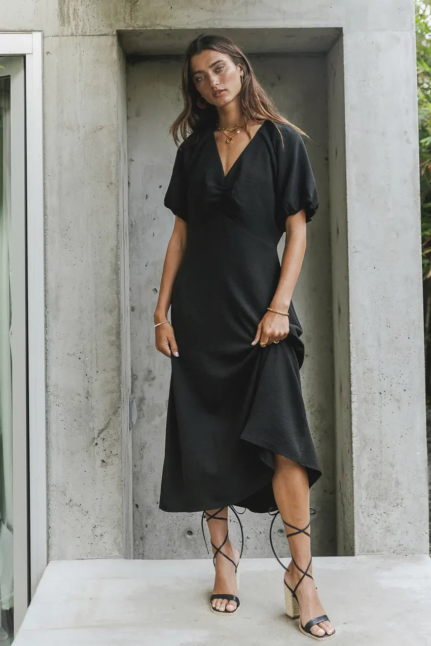 Maeve Midi Dress in Black - FINAL SALE