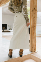 Blake Skirt in Taupe - FINAL SALE