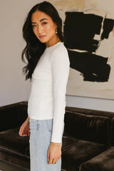 Alexa Long Sleeve Top in Ivory - FINAL SALE