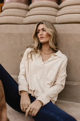 Vittoria Oversized Top in Natural - FINAL SALE