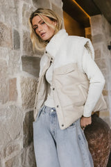 Lets Get Lost Vegan Vest in Cream - FINAL SALE