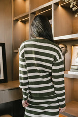 Alani Striped Sweater in Green - FINAL SALE