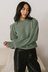 Amber Knit Sweater in Sage - FINAL SALE