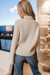 Paige Mock Neck Sweater in Cream - FINAL SALE