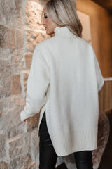 Gracie High Neck Sweater in Cream - FINAL SALE