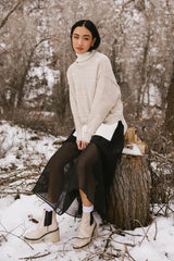 Gracie High Neck Sweater in Cream - FINAL SALE