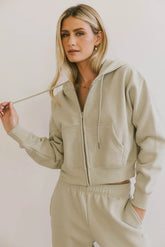 Ezra Zip Up in Sage - FINAL SALE