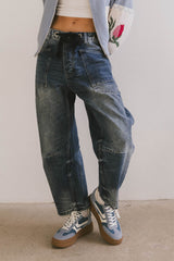Jocelyn Barrel Jeans in Medium Wash - FINAL SALE