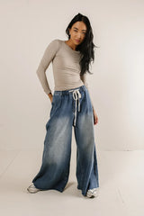 Journee Ribbed Top in Tan - FINAL SALE