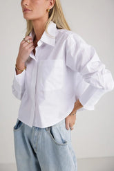 Neve Cropped Button Up - FINAL SALE