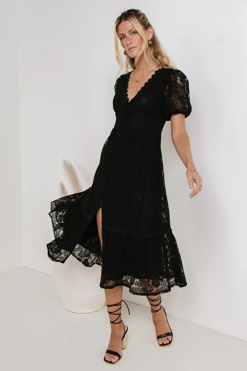 Rowan Lace Dress in Black - FINAL SALE