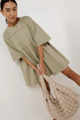 Lennox Mini Dress in Olive - FINAL SALE