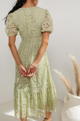 Rowan Lace Dress in Sage - FINAL SALE