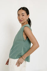 Jax Drawstring Tee in Teal - FINAL SALE