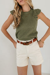 Lexi Sweater Top in Sage - FINAL SALE