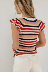 Lexi Sweater Top in Striped - FINAL SALE