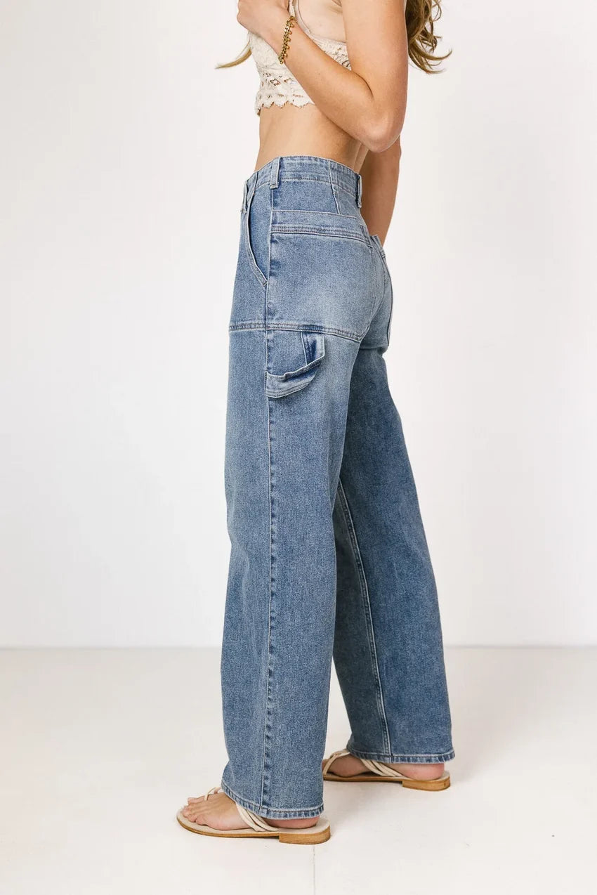 Imani Straight Leg Utility Jeans - FINAL SALE