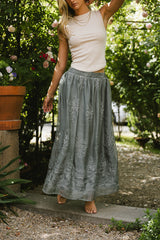 Grace Floral Tulle Skirt in Teal - FINAL SALE