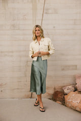 Zada Midi Skirt in Sage - FINAL SALE