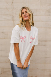 Red Bows Graphic Tee - FINAL SALE