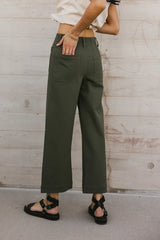 Sadie Wide Leg Pants in Olive - FINAL SALE