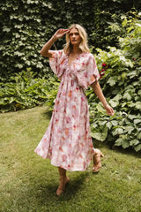 Hyacinth Watercolor Midi Dress - FINAL SALE