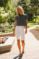 Miley Bermuda Shorts in White - FINAL SALE