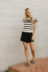 Whitney Crocheted Sweater Top - FINAL SALE