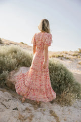 Manoella Floral Maxi Dress in Red - FINAL SALE