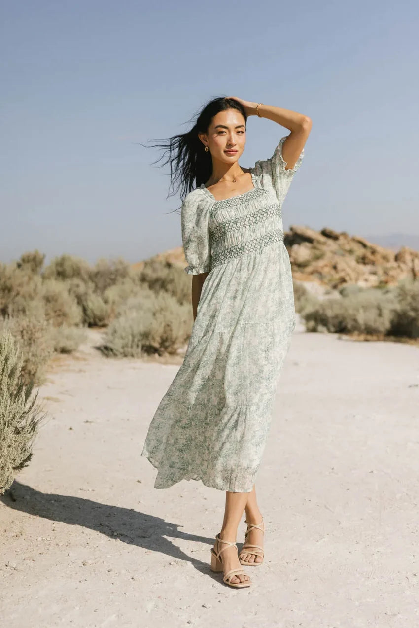 Nadia Smocked Midi Dress - FINAL SALE