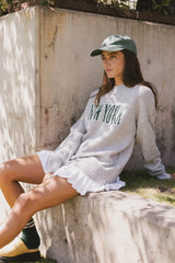 New York Crew Neck Sweater in Grey - FINAL SALE