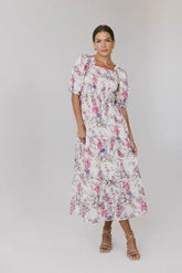 Luciana Floral Smocked Midi Dress - FINAL SALE