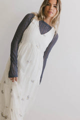 Ari Embroidered Floral Midi Dress - FINAL SALE