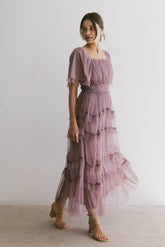 Eugena Ruffled Maxi Dress in Lavender - FINAL SALE