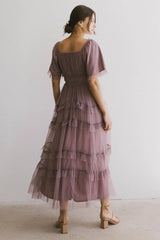 Eugena Ruffled Maxi Dress in Lavender - FINAL SALE
