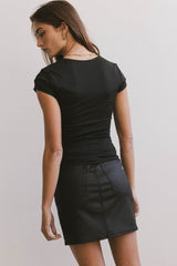 Irene Square Neck Top in Black - FINAL SALE