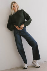 Zaidee Knit Sweater in Hunter Green - FINAL SALE