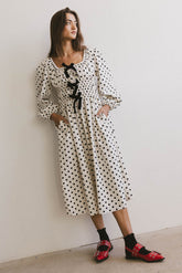 The Velveteen Bow Midi Dress - FINAL SALE