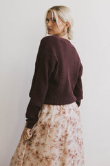 Raychel Knit Sweater in Burgundy - FINAL SALE