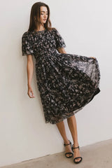 Sofia Midi Dress in Black - FINAL SALE