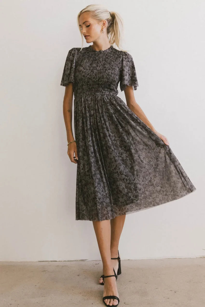 Sofia Midi Dress in Purple - FINAL SALE