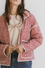 Kadee Quilted Jacket in Burgundy - FINAL SALE