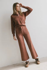 Breck Knit Pants in Brick - FINAL SALE