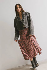 Pippin Plaid Maxi Skirt in Red - FINAL SALE