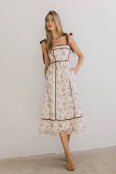 Zinnia Floral Tie Strap Dress - FINAL SALE