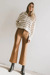 Dolly Striped Knit Cardigan in Olive - FINAL SALE