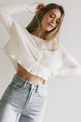 Marin Knit Top in Ivory - FINAL SALE