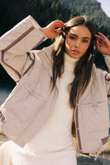 Junia Quilted Jacket in Beige - FINAL SALE