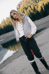 Maxfield Grommet Top in White - FINAL SALE