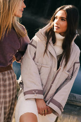 Junia Quilted Jacket in Beige - FINAL SALE